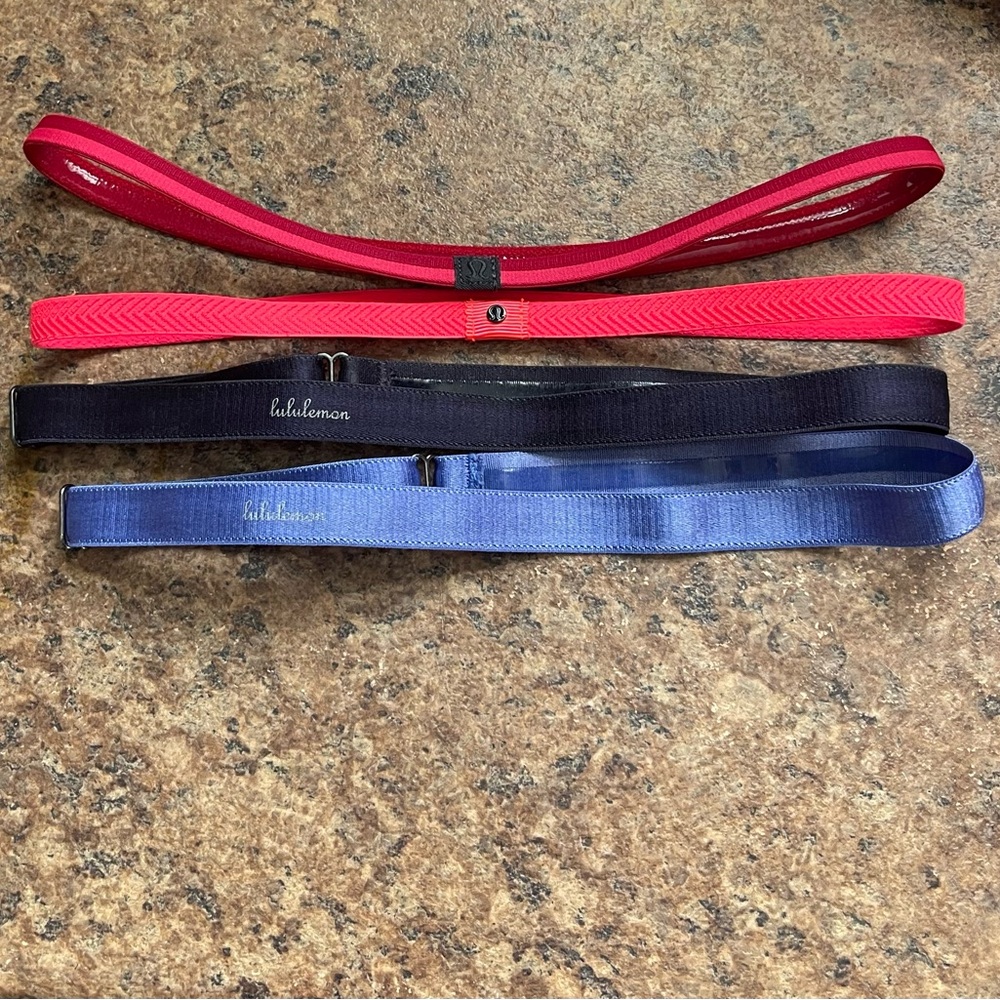 Lululemon Headbands Set - Red, Navy, Pink, Blue